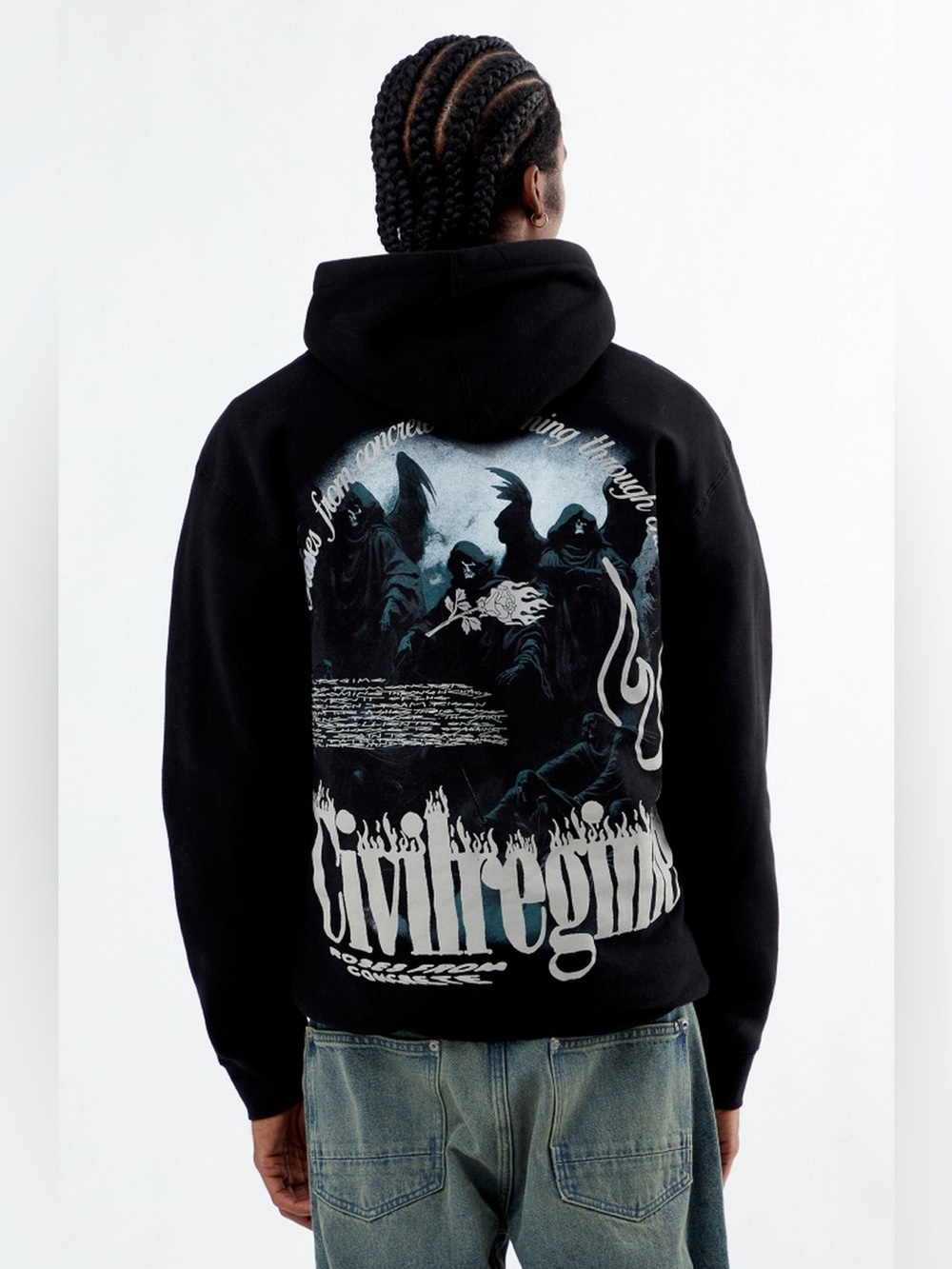 Civil Regime Beyond The Heavens Hoodie Black Graphic Men’s Size XL